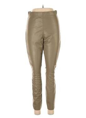 H&M Faux Leather Leggings Size US 10 Taupe Polyurethane